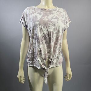 Casual Tie-Dye Knot Front Tee R3